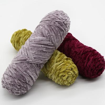 China Dimuni Sustainable Various Colors Velvet Thread Crochet Yarn For Hand Knitting Polyester Yarns for sale