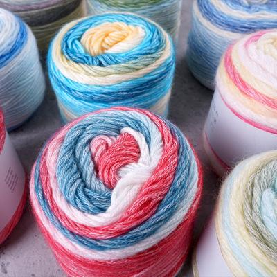 China Dimuni Sustainable Space Dyed Polyester Acrylic Blended Yarn Knitting Yarn for sale