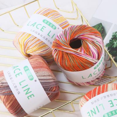 China Love Yarn Dimuni 5 Ply 100% Cotton 3# Lace Yarn For Baby Clothes Sweater Summer Hand Knitting Diy Lace Yarn for sale