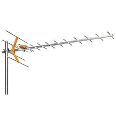 China Plastic & Aluminum Custom Design Long Range HDTV Aerial T2 Aerial Cheap Outdoor Amplified Uhf / VHF TV Antenna Digital Hd TV Antena Dvb T For Free Channels for sale