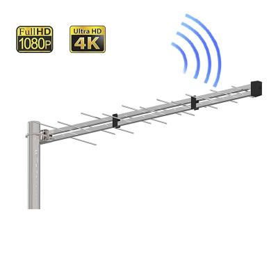 China Strongest power 5V power supply singal antenna HDTV aerial high quality aluminum digital TV yagi TV antena with long warranty for sale