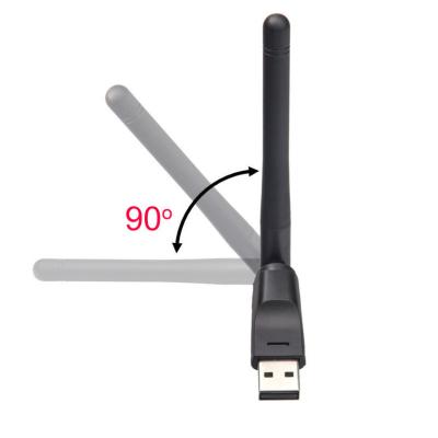 China Factory High Quality Hot Sales Desktop 150Mbps USB WiFi Dual Band Dongle With Antenna WiFi Dongle For Set Top Box for sale