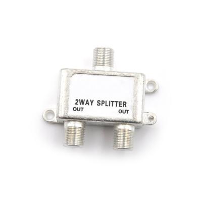 China CATV SAT 2way splitter 5-1000mhz two way digital hd tv signal satellite splitter for sale