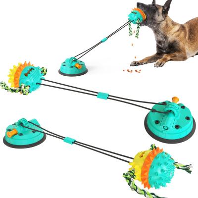 China Top Selling Viable Amazon Grinding Teeth Cleaning Dog Chew Toys For Pet Training Interactive Dog Food Toy Large Dog Toys With Rubber Ball for sale