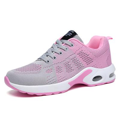 China Cushioning 2023 Mesh Breathable Lightweight Sports Women's Shoes Trendy Fashion Casual Air Cushion Sports Running Shoes for sale