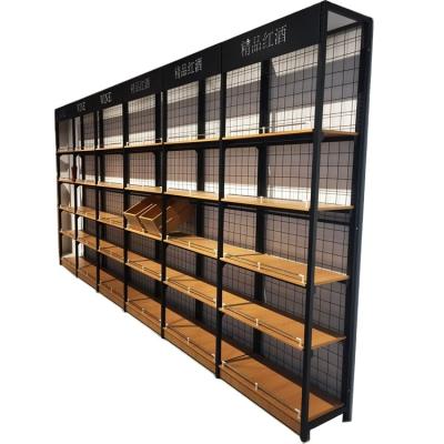 China Single Sided Wire Display Shelving Store Supermarket Merchandise Shelf Warehouse Custom for sale