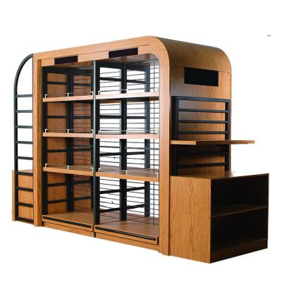 China High-end steel-wood combination store display stand of Supermarkets.Suitable for popular supermarket for sale