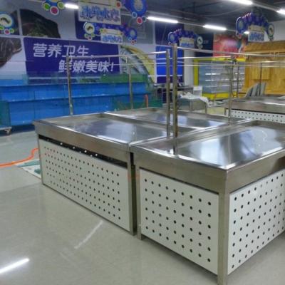 China Single Rack Tabletop Display Shopping Fresh Stainless Fruit Display Racks Vegetable Shelf for sale