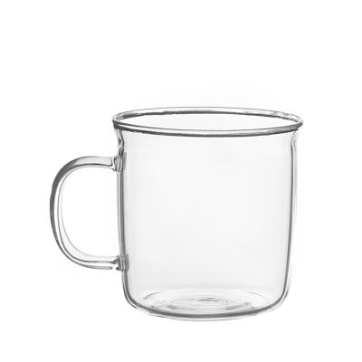 China Modern Customizable Reusable 300ml Coffee Drinking Glass Handmade Clear Single Layer Single Wall Mug for Tea Wine Wedding Party for sale