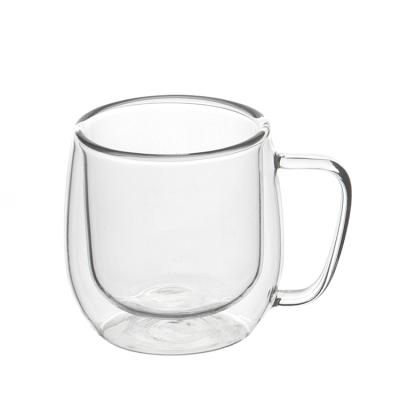 China China Manufacture Good Quality High Borosilicate Double Wall Coffe Sustainable Glass Cup for sale