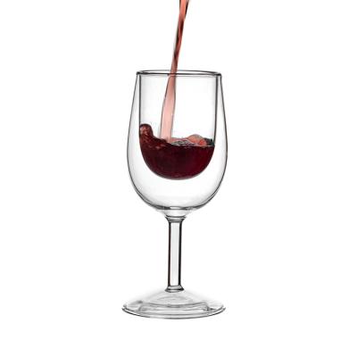 China Red Wine Restaurant Logo Goblet White Red Wine Glass Viable High Quality Custom Transparent Glass Stem Long Cup for sale