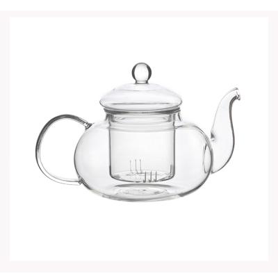 China WITH LID New Wholesale Custom Pyrex Logo Hammer 750ml Double Wall Borosilicate Glass Water Teapot for sale