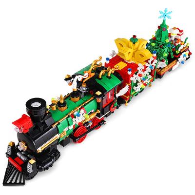 China Construction Toy Mold King 12012 Creative Toys APP Motorized Christmas Train Model Building Blocks Assembly Bricks Toys Children Christmas Gifts for sale