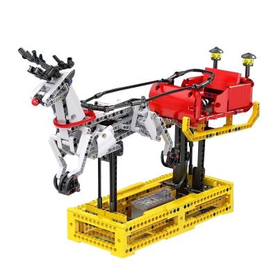 China Building Toy New MOLD KING 10010 788pcs Plastic Bricks Children's Motorized Reindeer Reindeer Building Blocks Kids Christmas Creative Toys for sale