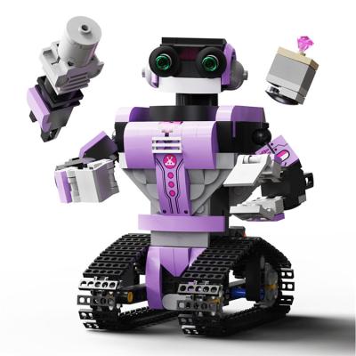 China Toy Happy Build PG-13012 Programming Robot Series Remote Control Mini Robot Model Building Block App Building Educational Toys For Children for sale