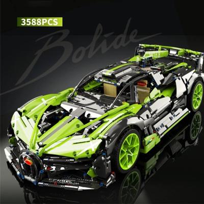 China Kbox K10211 Racing Car Series Super Green Bugatti Chiron Racing Car Model 3588Pcs Assembly Toy Hot Sale Building Block Bricks Toy for sale