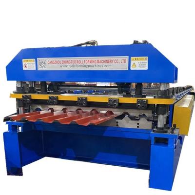 China Ibr Trapezoidal Type Color Corrugated Iron Sheet Steel Roofing Hotels Rib Tile Making Machine South Africa Roll Forming Machine for sale