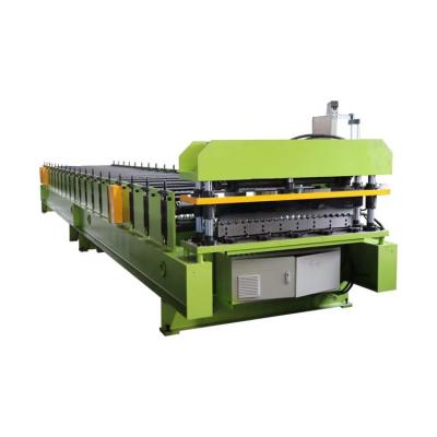 China Hotels Galvanized Corrugated Profiles Roll Forming Machine With Precut for sale