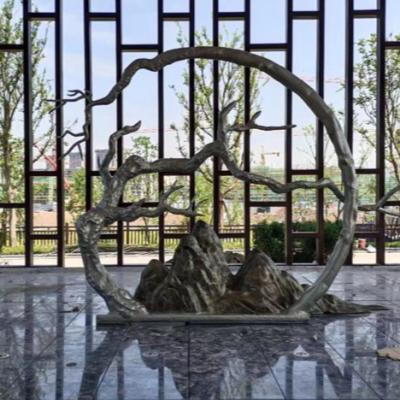 China Large Folk Metal Art Decor Art Sculptures Custom Stainless Steel Outdoor for sale