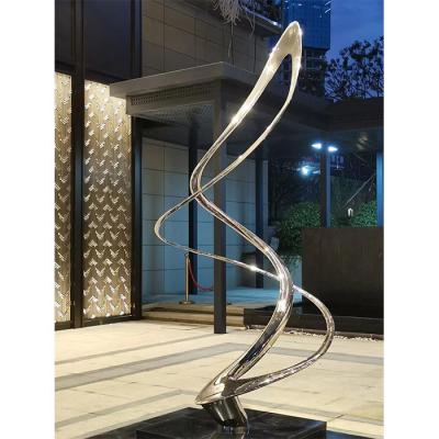 China Europe LAWELL Park Large Outdoor Modern Metal Stainless Steel Abstract Metal Sculpture for sale