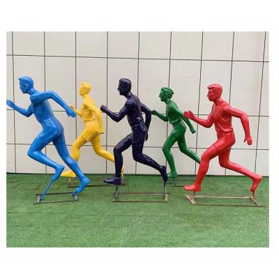 China Custom Worlwide LAWELL Fiberglass Sculpt Sculpture Art Athlete Body Sculpture for sale