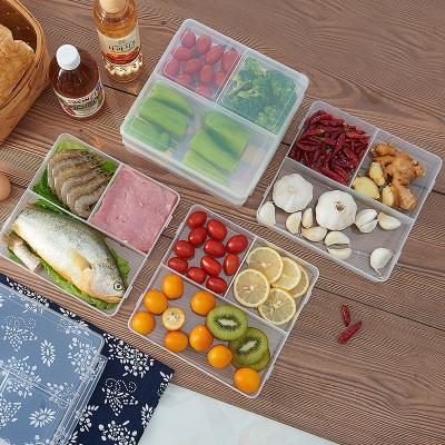 China Freshness Preservation Food Grade PP Kitchen Refrigerator Food Storage Container Plastic Home Crisper Pack for sale