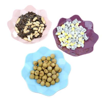 China Home Living Room Fruit Dish Desktop Snack Candy Melon Seed Nut Dish Plastic Dried Fruit Dish Viable for sale