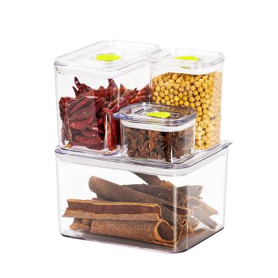 China Sustainable Hot Selling 7 Pieces Airtight Plastic Clear Kitchen Food Storage Containers Food Box for sale