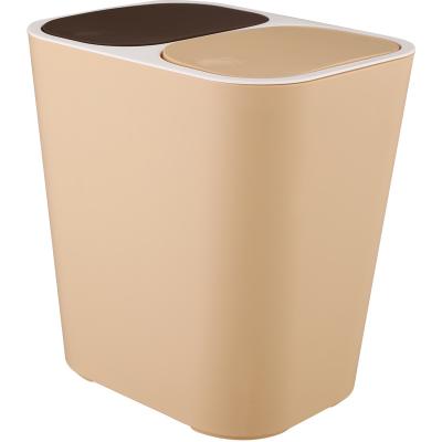 China Factory Price New Sustainable And Wet Double Waste Separation Dry Separation Bathroom Bin for sale