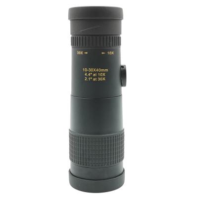 China Staoptics 10-30x40 auto focus monocular with objective focus system lens, mini coin monocular size 51x51x154mm for sale