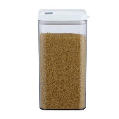 China Promotional Wholesale Plastic Airtight Canisters Square Stackable Durable Plastic Food Storage Container Airtight Canisters for sale