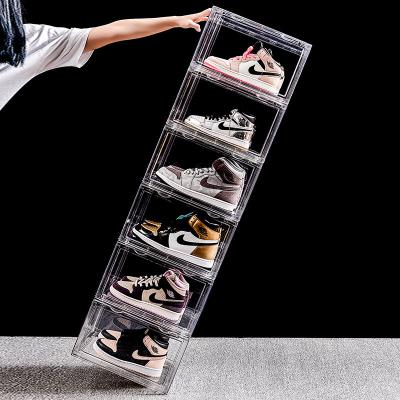 China New Design Clear Plastic Detachable Stackable Shoe Storage Boxes For Home for sale