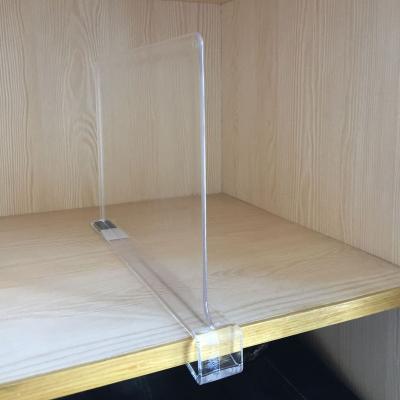 China Clear Customized Professional Multifunctional Clear Acrylic Closet Small Shelf Dividers for sale