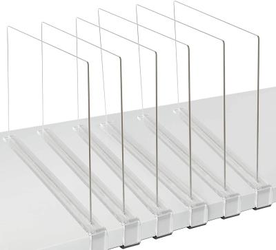 China Clear Cheap Price Clear Acrylic Shelf Dividers For Closet Organization for sale