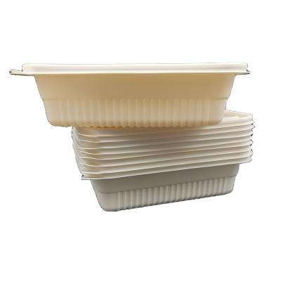 China CLASSIC Disposable Sushi Cornstarch CLASSIC Disposable Sushi Packing Box 500ml Light Food Cornstarch Bento Box for sale