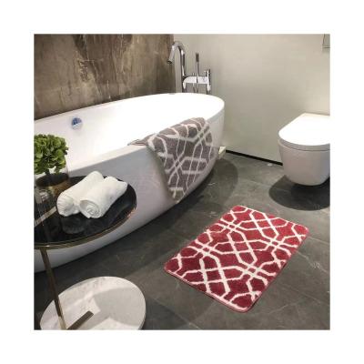 China Wholesale Sustainable High Quality Anti Slip Bathroom Mat Toilet Rug Home Bath Mat-Diamond for sale