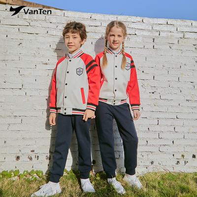 China Anti-pilling high-level kindergarten and primary children customize school uniform tracksuit for sale