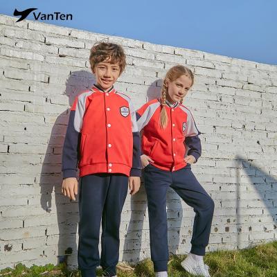 China Anti-pilling Kindergarten Primary Secondary School Uniform Designs Pre School Baseball Jacket Uniforms for sale