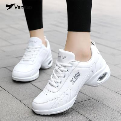 China Eco-friendly women dance principals shoes sports white&black cheer shoes campus aerobics shoes for sale