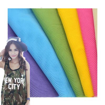 中国 soft 100% polyester mesh fabric for garment girl dress sportswear 販売のため