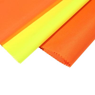 中国 fluorescent color/neon color 100% polyester 300D mini matt oxford fabric with PU /PU milky coated for uniform/workwear 販売のため