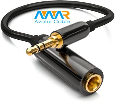 China Car 3.5mm Male to 6.35mm TRS Female Jack Adapter Stereo Audio Cable 3.5 TRS Male to Aux Cable converter 6.35 female audio for sale