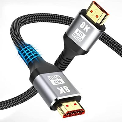 China Ultra High Speed ​​Aluminum Cable Male Camera Gold HDMI Plated 2.1 8K Real UHD Kabel HDMI To HDMI for sale