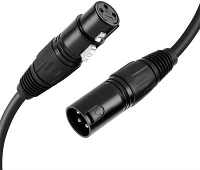 China Custom Microphone OEM Low Noise 3pin Xlr Interference Flexible Microphone Cable Male To Female Mic Cable Black Audio Cable Hifi Xlr for sale