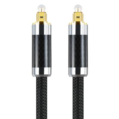 China High Fidelity Computer Digital Audio Cable Toslink SPDIF Optical Gold Plated Zinc Metal Shell 2M Toslink Optical Cable 6FT for sale