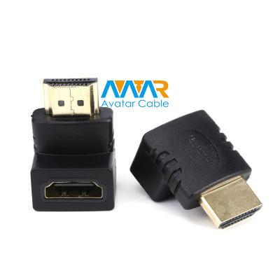 China Game Player HDMI Male To Female Gold Plated Cable Adapter 90 Degree HDTV 1080P HDMI Cable Connector Right Angle for sale