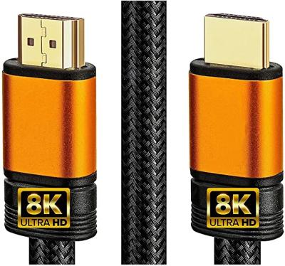 China COMPUTER HDMI 2.1 High Speed ​​3D Ultra HD HDMI Gold Plated Cable 8K 60hz 4K HDTV Hd TV MALE-MALE Gold Plated Cable NC GUA PE Bag Braid Video-Audio Braid for sale