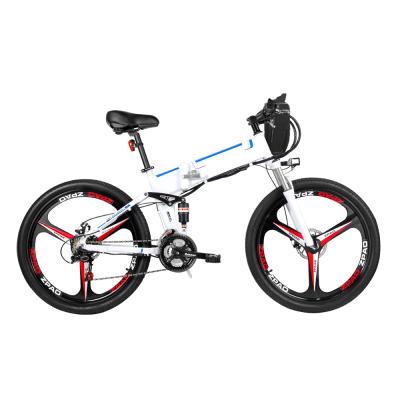 China Aluminum alloy 26 inch 48v lithium battery folding e bike 500w 750w brushlesss folding electric bicycle foldable electric bike for sale