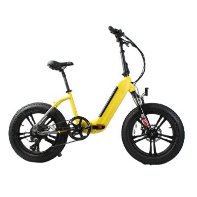 China 20 inch aluminum alloy aluminum alloy battery frame hidden ebike folding fat tire e bike foldable electric bicycle fat tires 48V 250w 500w 750W for sale