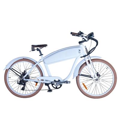 China 26 Inch Retro Double Spring Suspension Fork Vintage Retro Classic Stealth Bomber Electric Bike Aluminum Alloy for sale